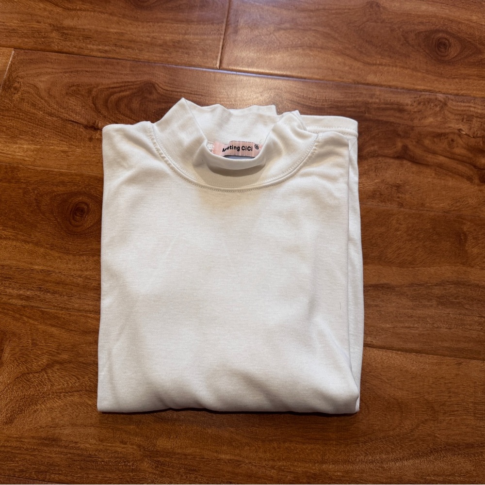 Elegant White Mock Neck Top